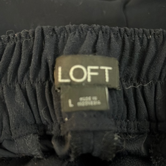 Loft Navy Blue Elastic Waist Joggers size Large - Picture 3 of 7